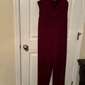 Elegant Burgundy Jumpsuit